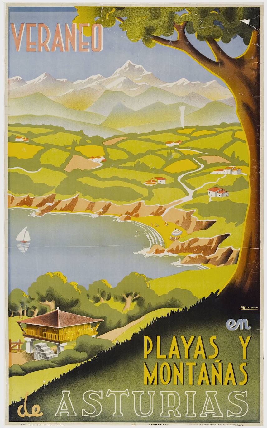 El Museo del Pueblo de Asturias custodia carteles promocionales de Asturias datados entre 1929 y 1984 