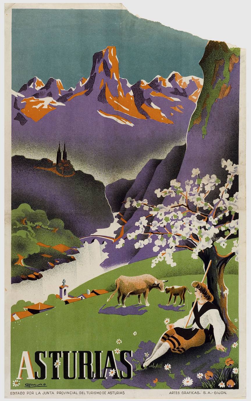 El Museo del Pueblo de Asturias custodia carteles promocionales de Asturias datados entre 1929 y 1984 
