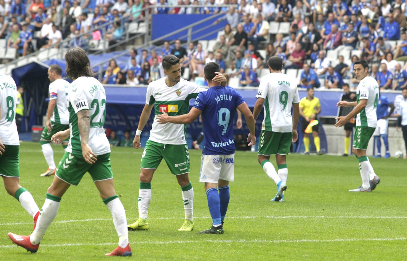 El Elche dominó y derrotó al Real Oviedo (0-2) con dos tantos de Yacine Qasmir en un partido cómodo para los ilicitanos en el que las imprecisiones les costaron a los carbayones tres puntos -además de dos nuevas expulsiones- y en el que los de Pacheta dieron un repaso táctico a su rival.