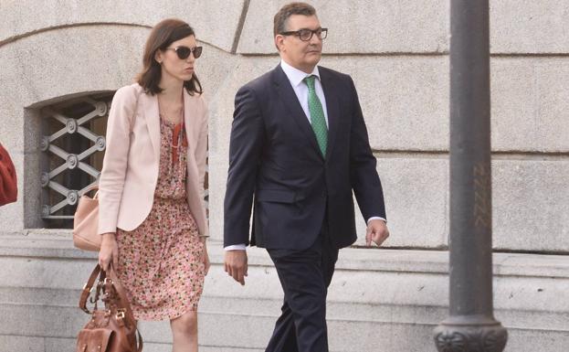 José Luis Barettino a su llegada al Tribunal de Cuentas.