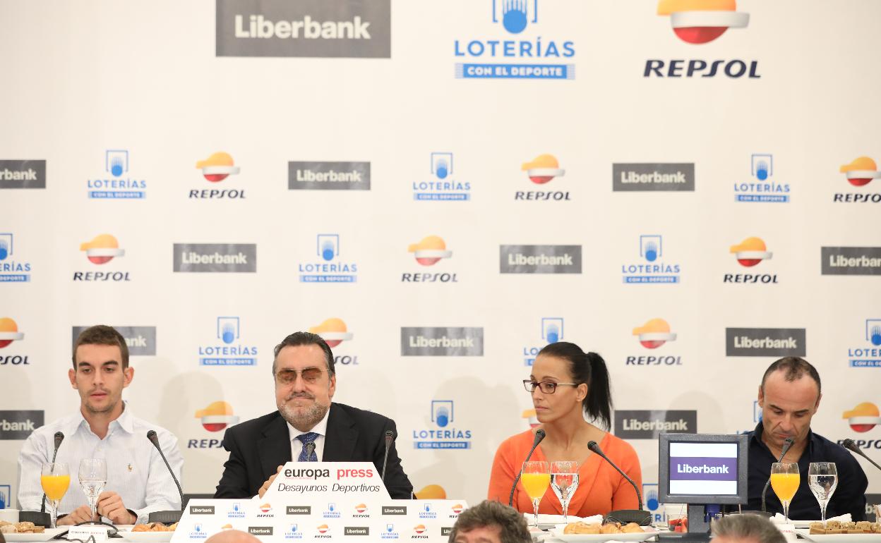 Gerard Desacarrega, Miguel Carballeda, Teresa Perales y Ricardo Ten durante el acto en Madrid.