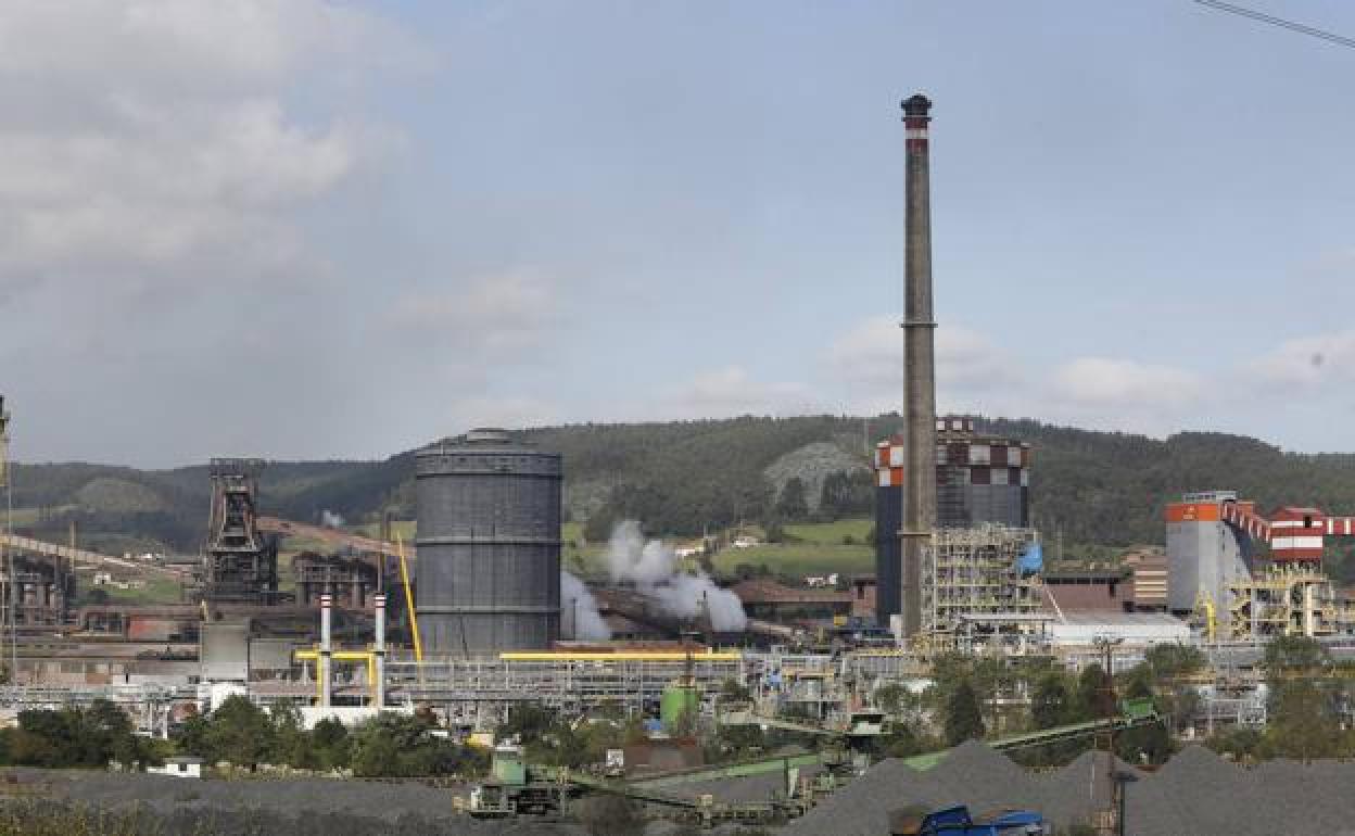 Instalaciones de Arcelor en Gijón.