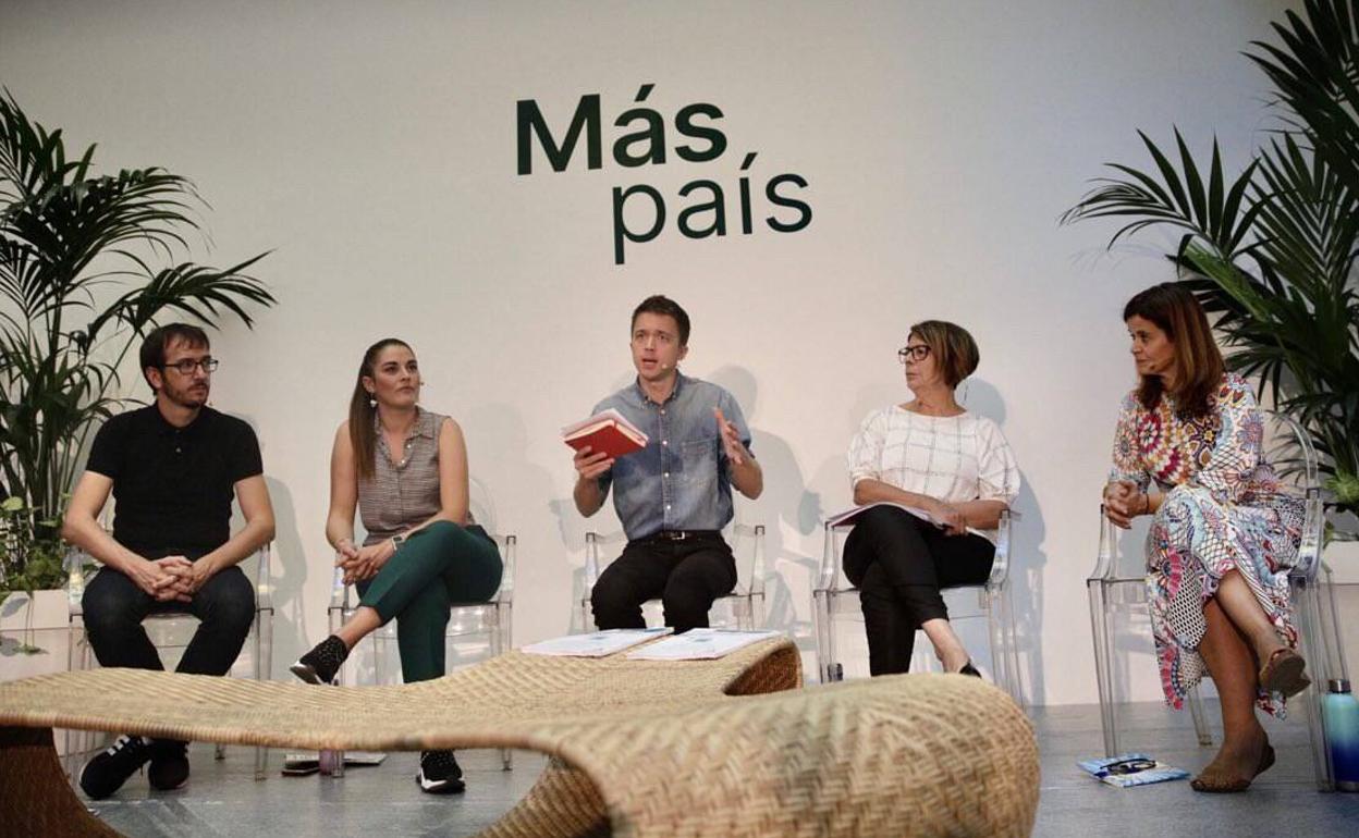 Íñigo Errejón, durante la presentación del programa de Más País.