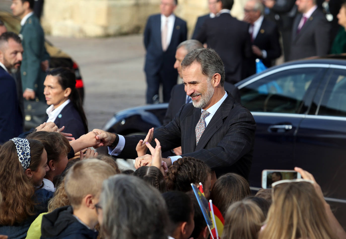 Doña Leonor llega a Oviedo en sus primeros Premios Princesa de Asturias. 