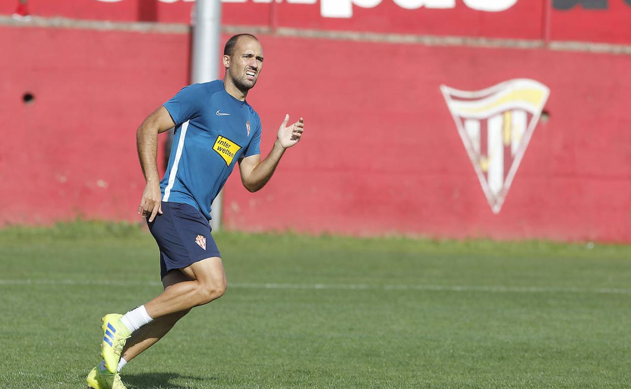 Unai Medina, durante un entrenamiento.