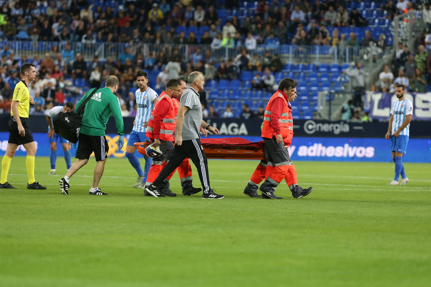 El conjunto azul pierde en La Rosaleda. Los tantos fueron de Antoñín y Adrián para el conjunto andaluz y de Ibra para el Real Oviedo. 