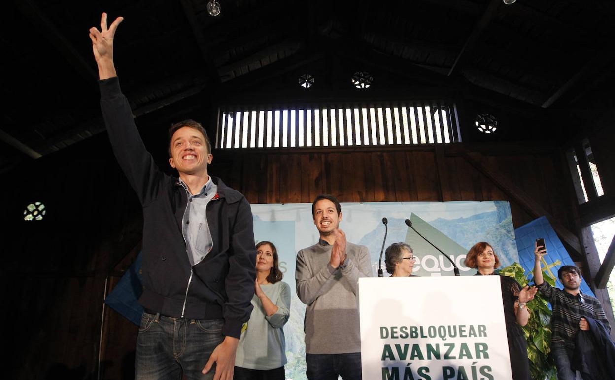 Íñigo Errejón, en el mitin celebrado en el Museo del Pueblo. 