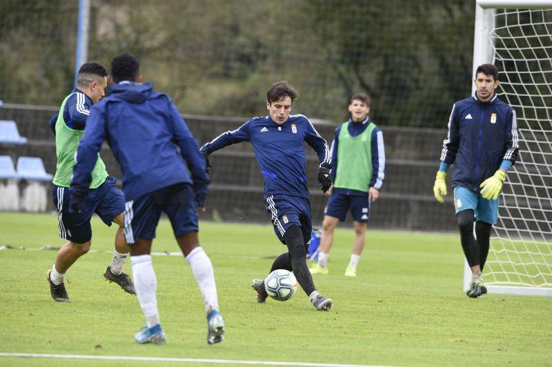 Los jugadores han preparado durante este martes el encuentro de este fin de semana frente al Huesca. 