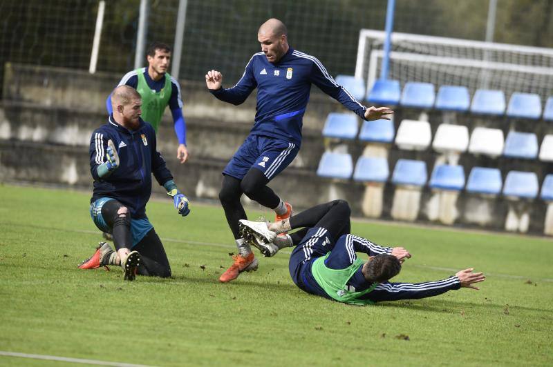 Los jugadores han preparado durante este martes el encuentro de este fin de semana frente al Huesca. 