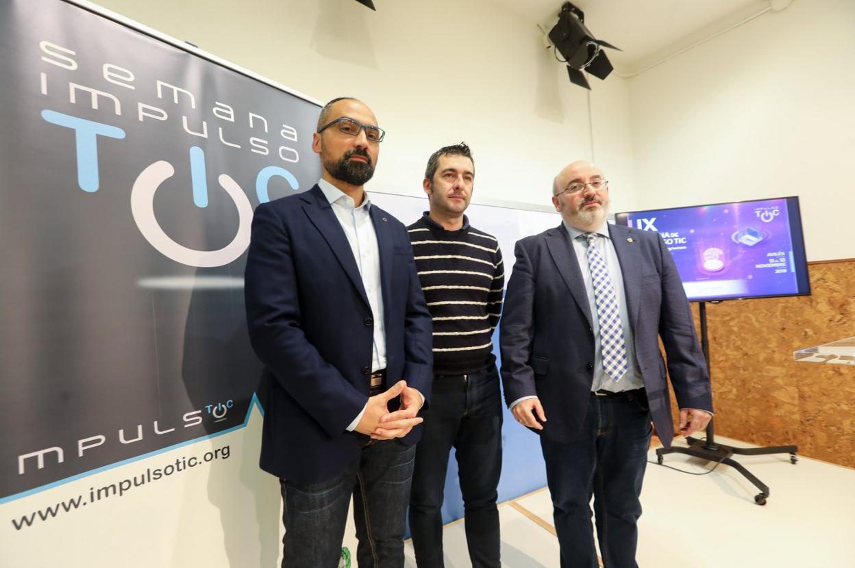 Manuel Campa junto a José García y Paulino Álvarez. 