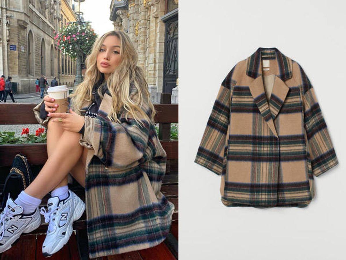 La influencer Melissa Ar se ha decantado por esta versión de abrigo amplio y oversize que hemos encontrado en la web de la firma H&M por 99 euros.