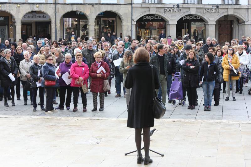 Numerosas localidades asturianas se han sumado hoy a los actos del 25-N, para expresa su repulsa ante los crímenes de la violencia machista. 