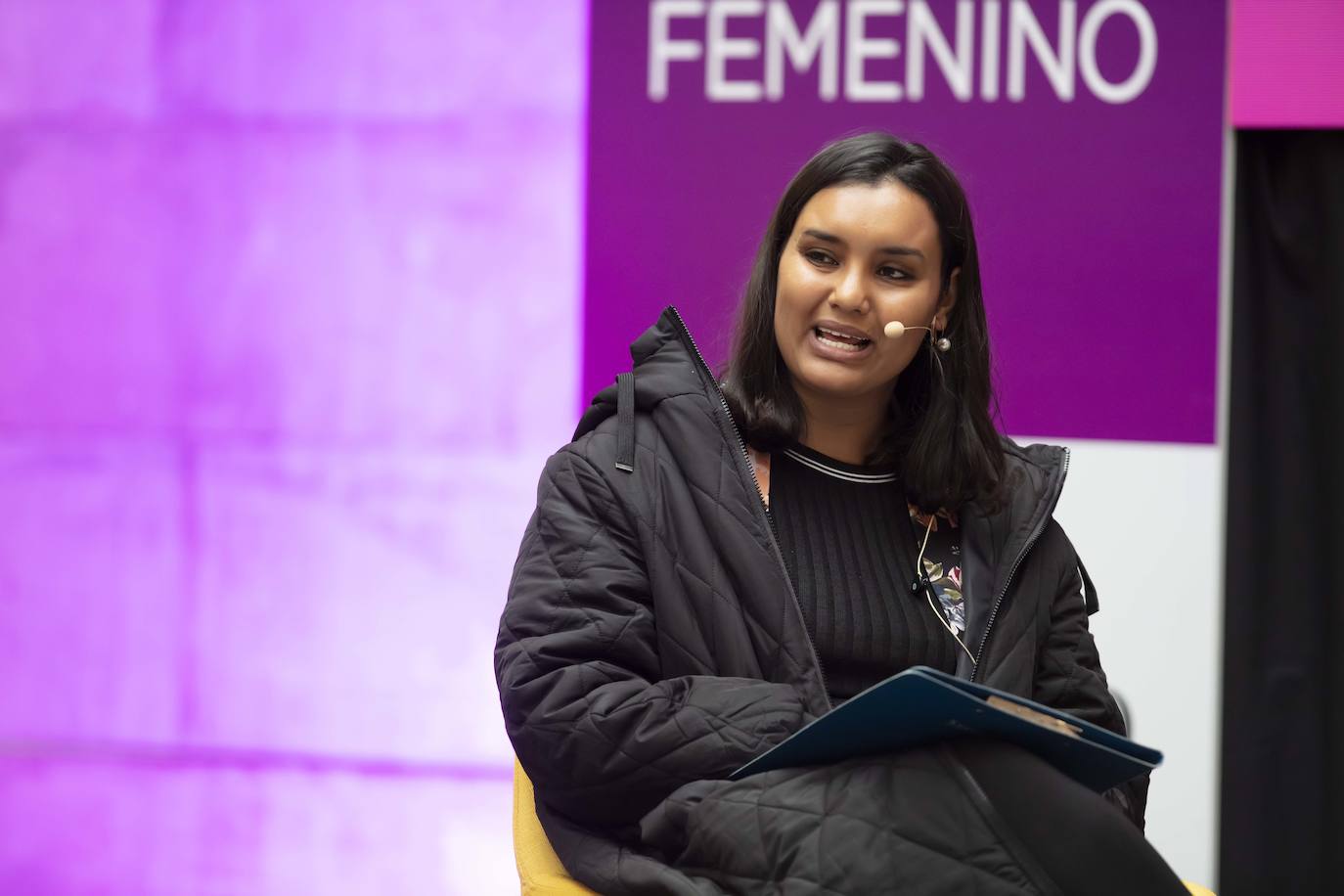 La directora general de Igualdad del Principado, Nuria Varela, ha sido la encargada de abrir la jornada Futuro en Femenino organizada en Gijón por EL COMERCIO.