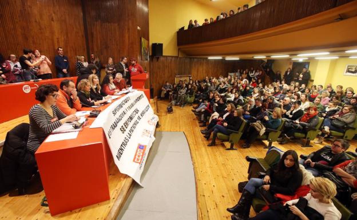 Asamblea celebrada hoy en Oviedo.