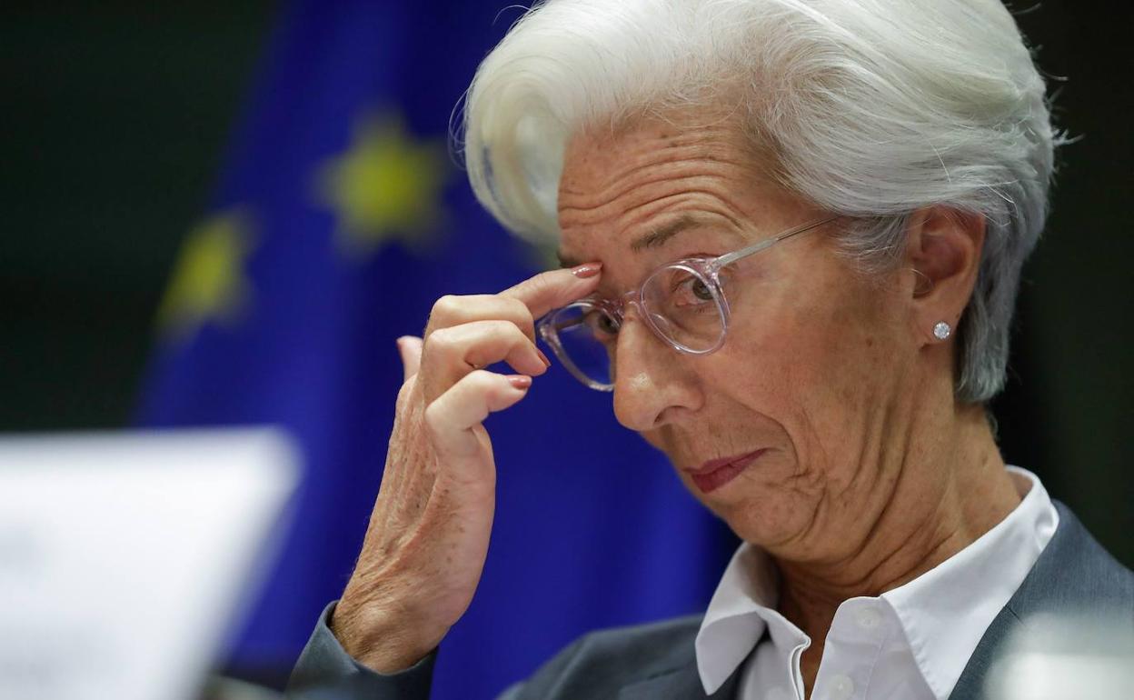 Christine Lagarde, durante su primera intervención como presidenta del BCE.