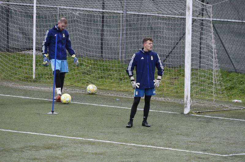 Los azules han preparado este martes el partido de Copa del Rey que disputarán el miércoles contra el Badalona. 