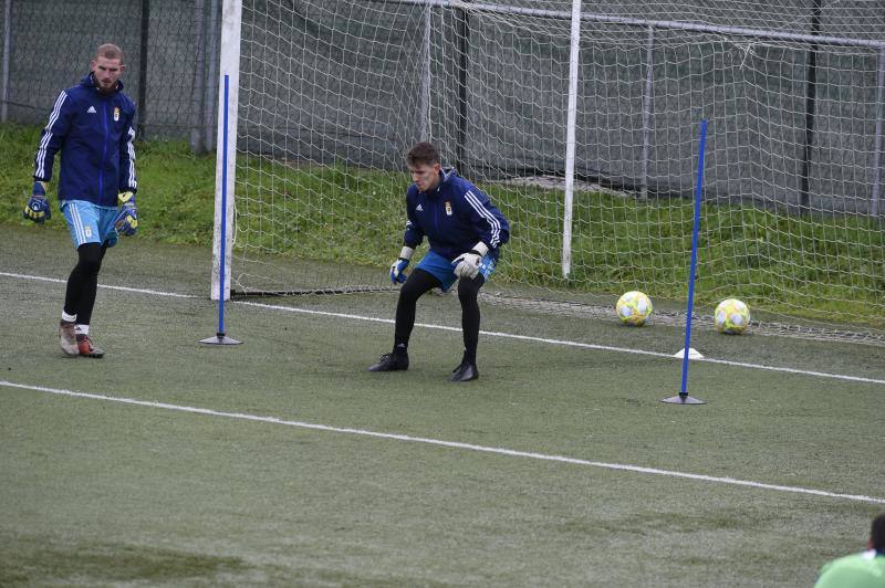 Los azules han preparado este martes el partido de Copa del Rey que disputarán el miércoles contra el Badalona. 