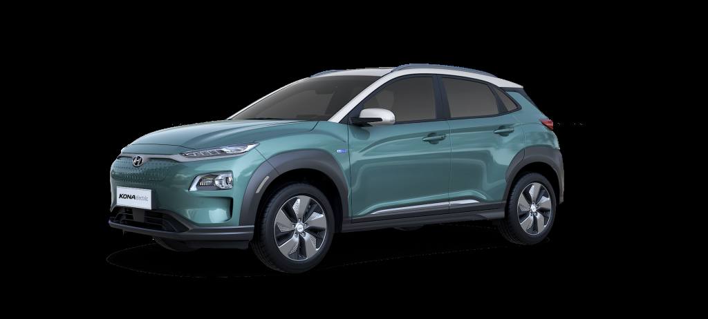 Hyundai Kona EV: la versión 100 % eléctrica del Kona. Tiene un poderoso motor de 204 CV y unas baterías de hasta 64 kWh, que le proporciona una autonomía record de hasta 455 km WLTP. Disponible por unos 35.000 euros. 