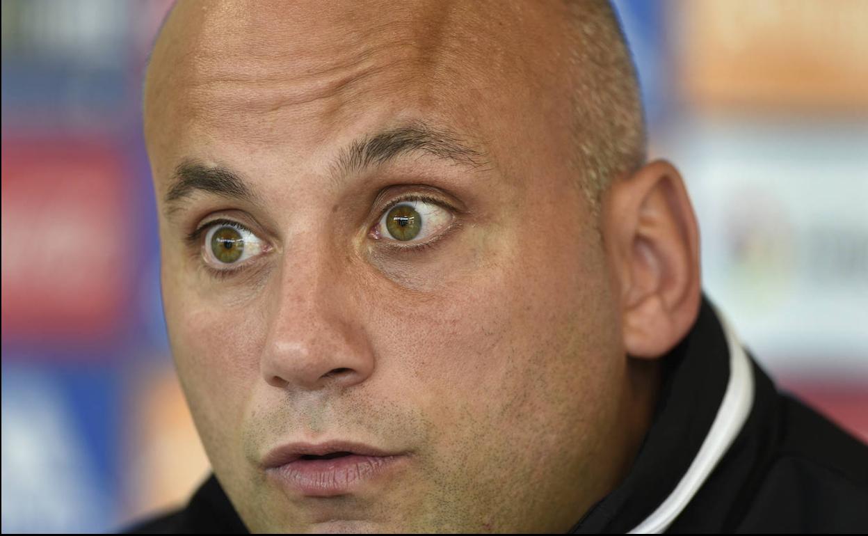 Javi Rozada, técnico del Real Oviedo. 