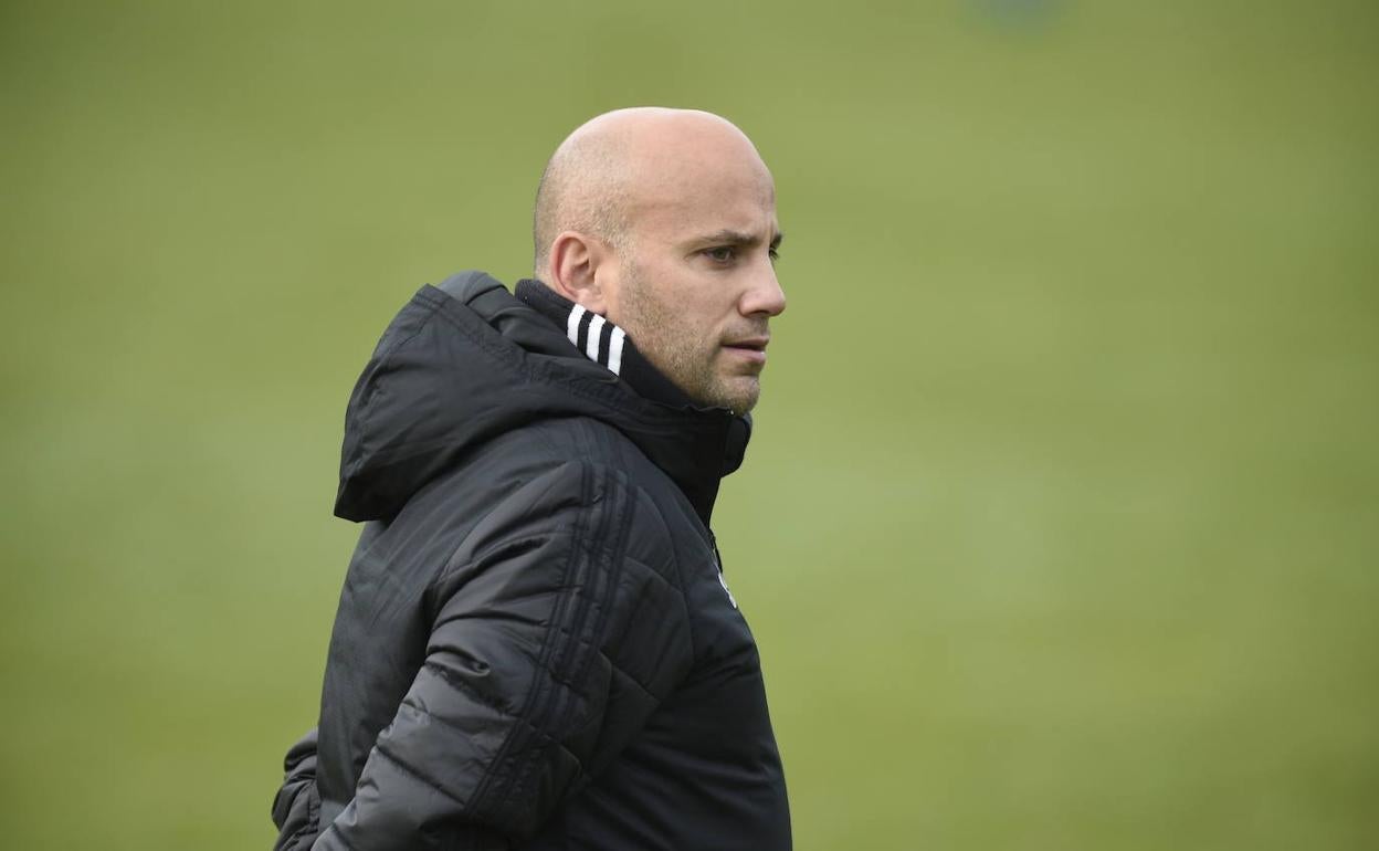 Javi Rozada, entrenador del Real Oviedo. 