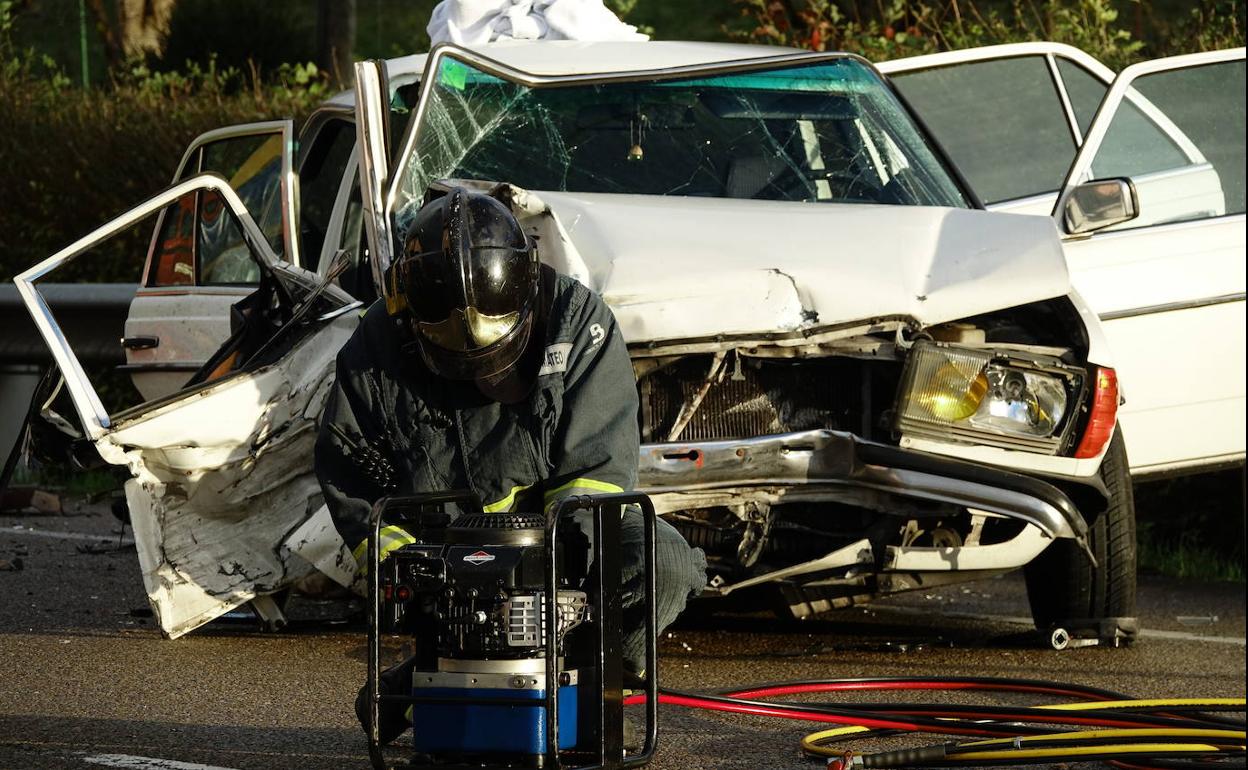 Estado en el que quedó uno de los vehículos implicados. 