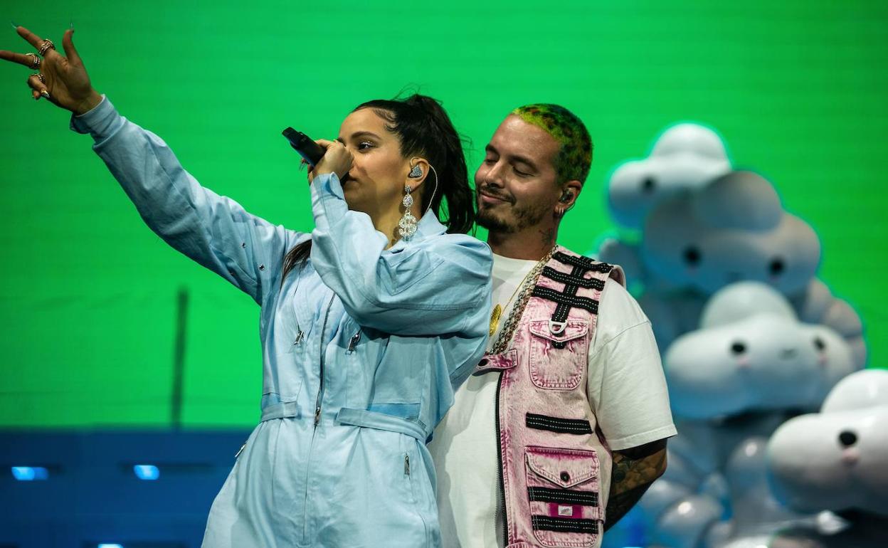 Rosalía y J Balvin. 