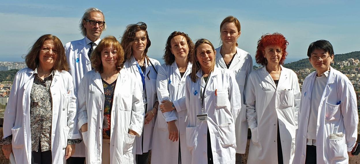 El responsable del grupo de Neurogastroenterología del Vall d'Hebron y Ciberehd, el doctor Fernando Azpiroz, con miembros de su equipo de investigación. 