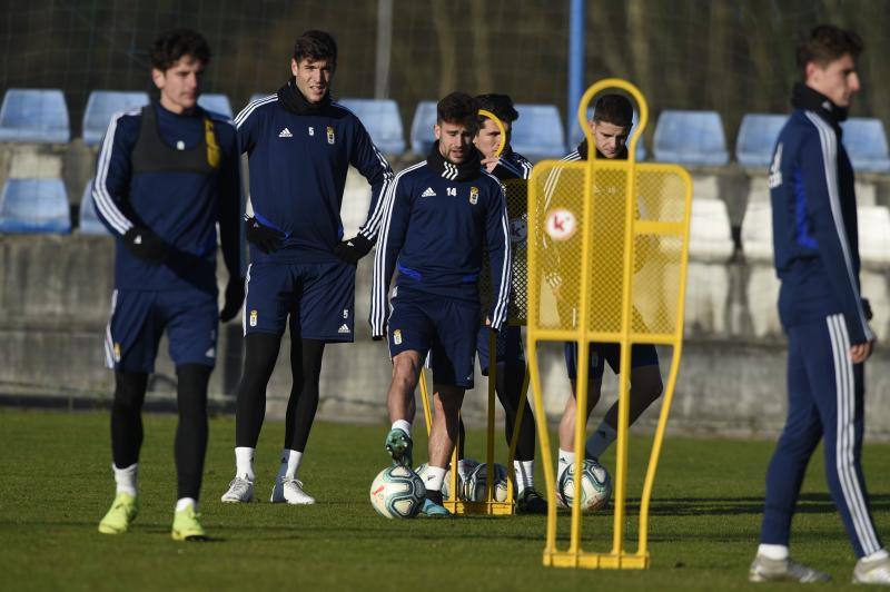 Los azules han preparado este lunes el próximo partido que disputarán contra el Almería. 
