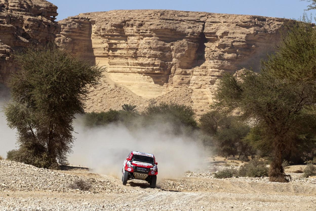 Fernando Alonso, durante la etapa de ayer. 