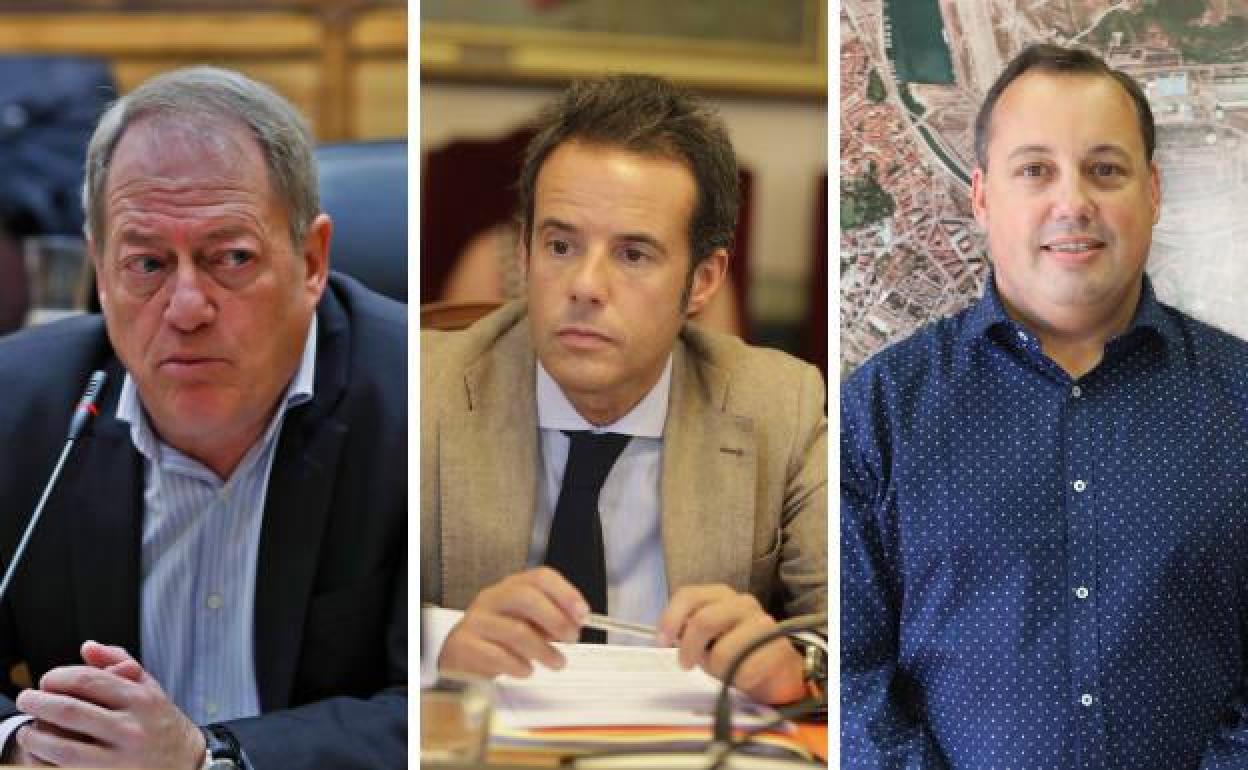 Los ponentes Aurelio Martín, Ignacio Cuesta y Pelayo García