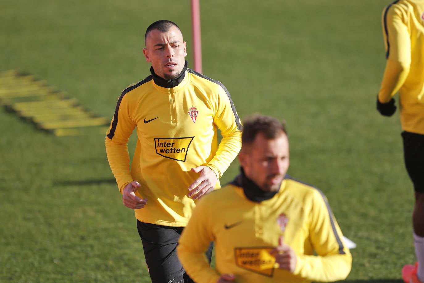 Los rojiblancos siguen con la preparación para el partido ante el Numancia