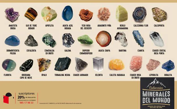 Colección de 20 Minerales del Mundo – Colecciones de Minerales