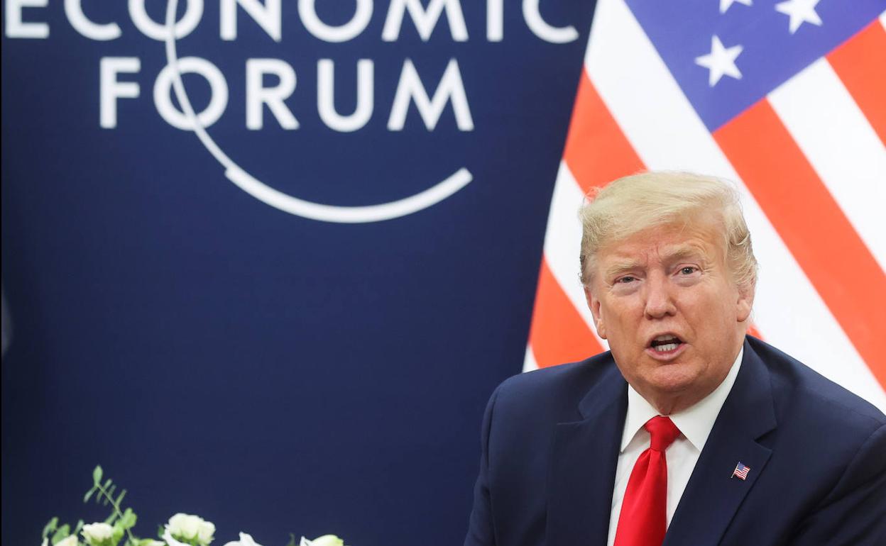 Donald trumpo, en el Foro de Davos. 