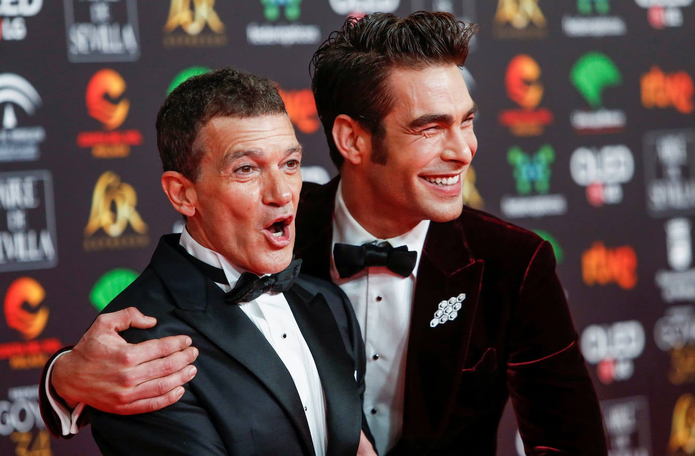 Antonio Banderas, junto a Jon Kortajarena.