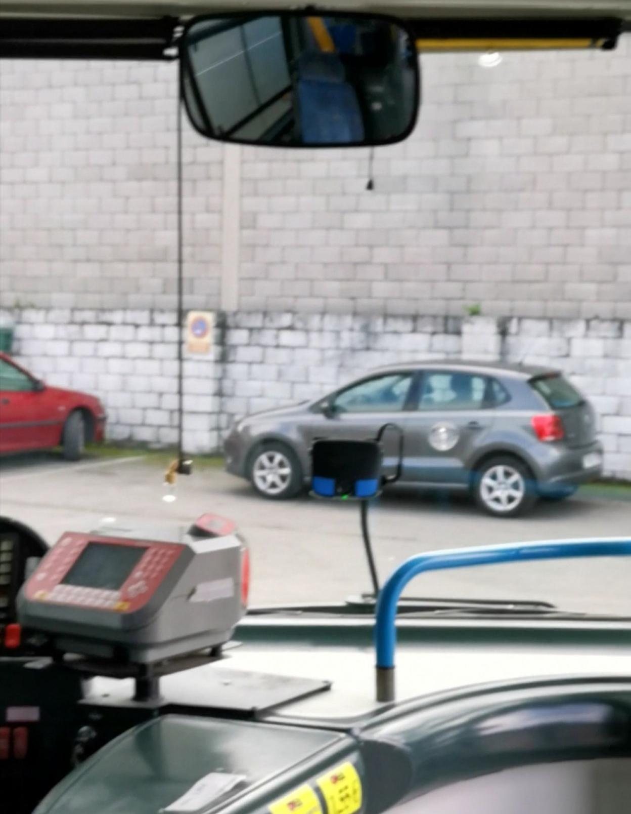 Cámara de videovigilancia instalada en los autobuses. 