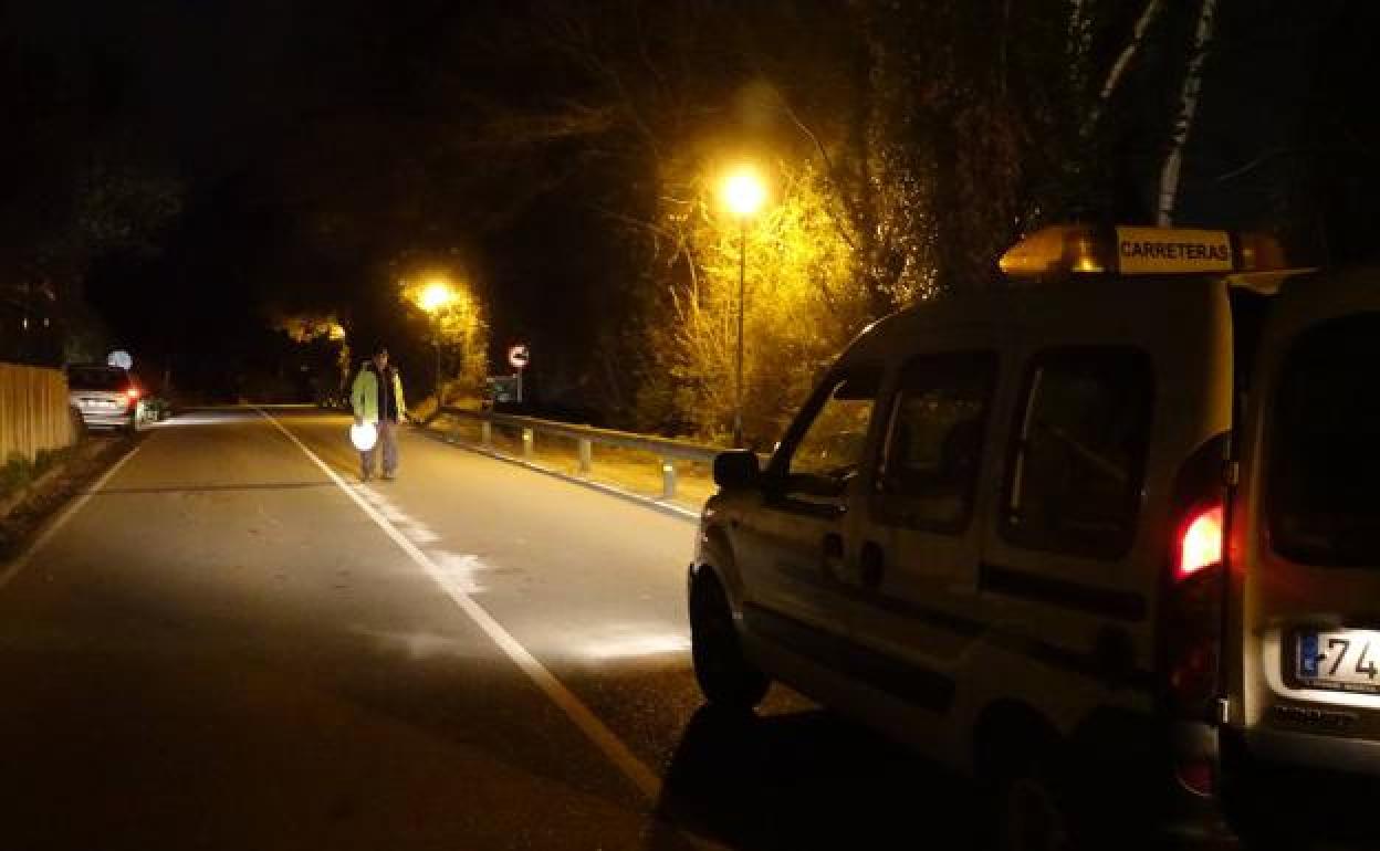 Lugar donde tuvo lugar el atropello esta tarde. 