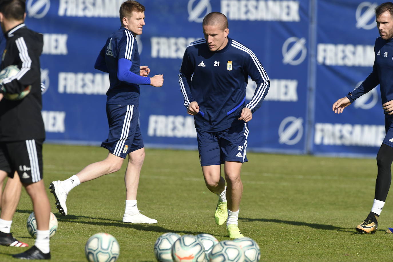 Los azules preparan su próximo encuentro frente al Lugo