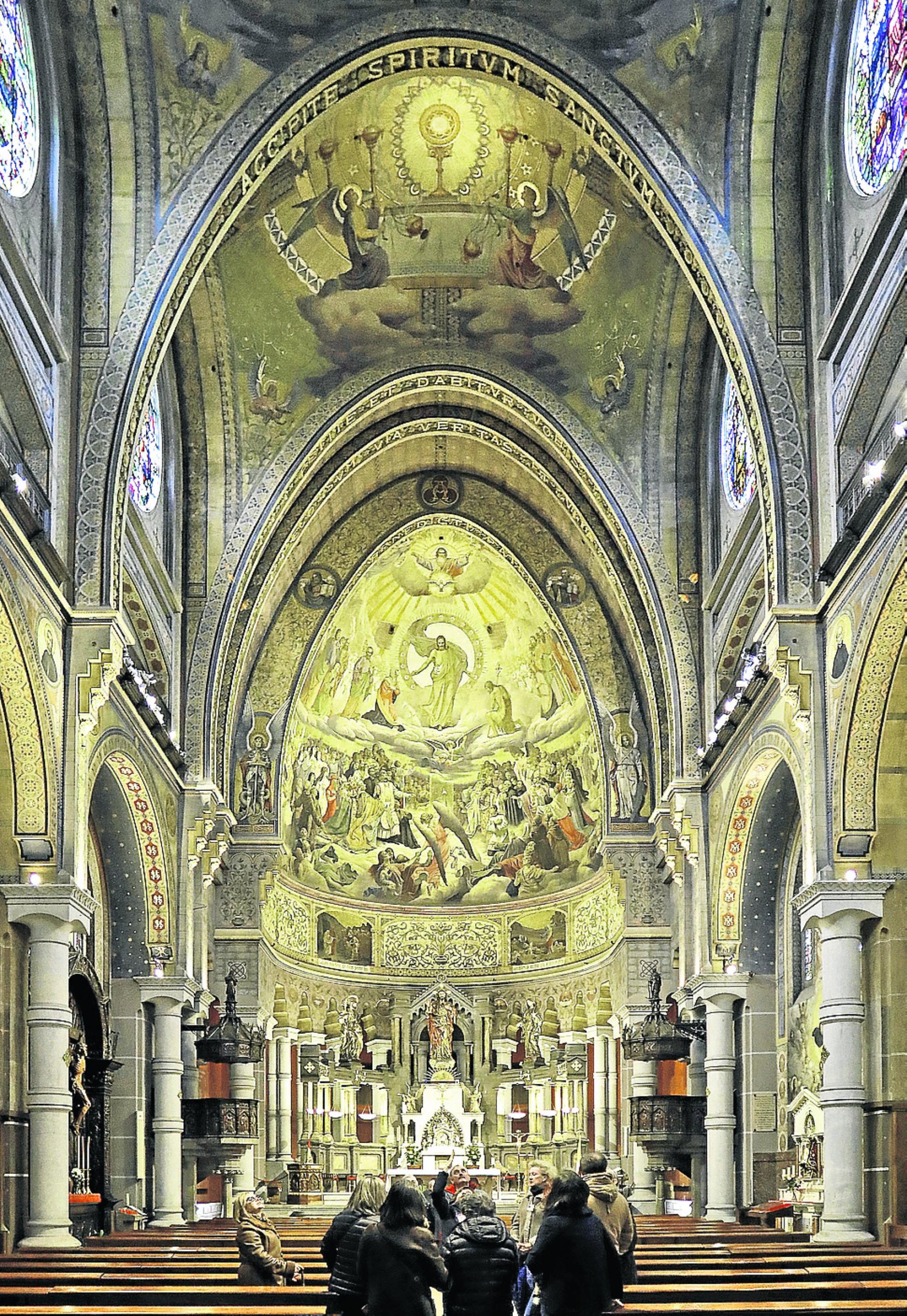 Interior de la Iglesiona, durante una visita guiada el pasado noviembre. 