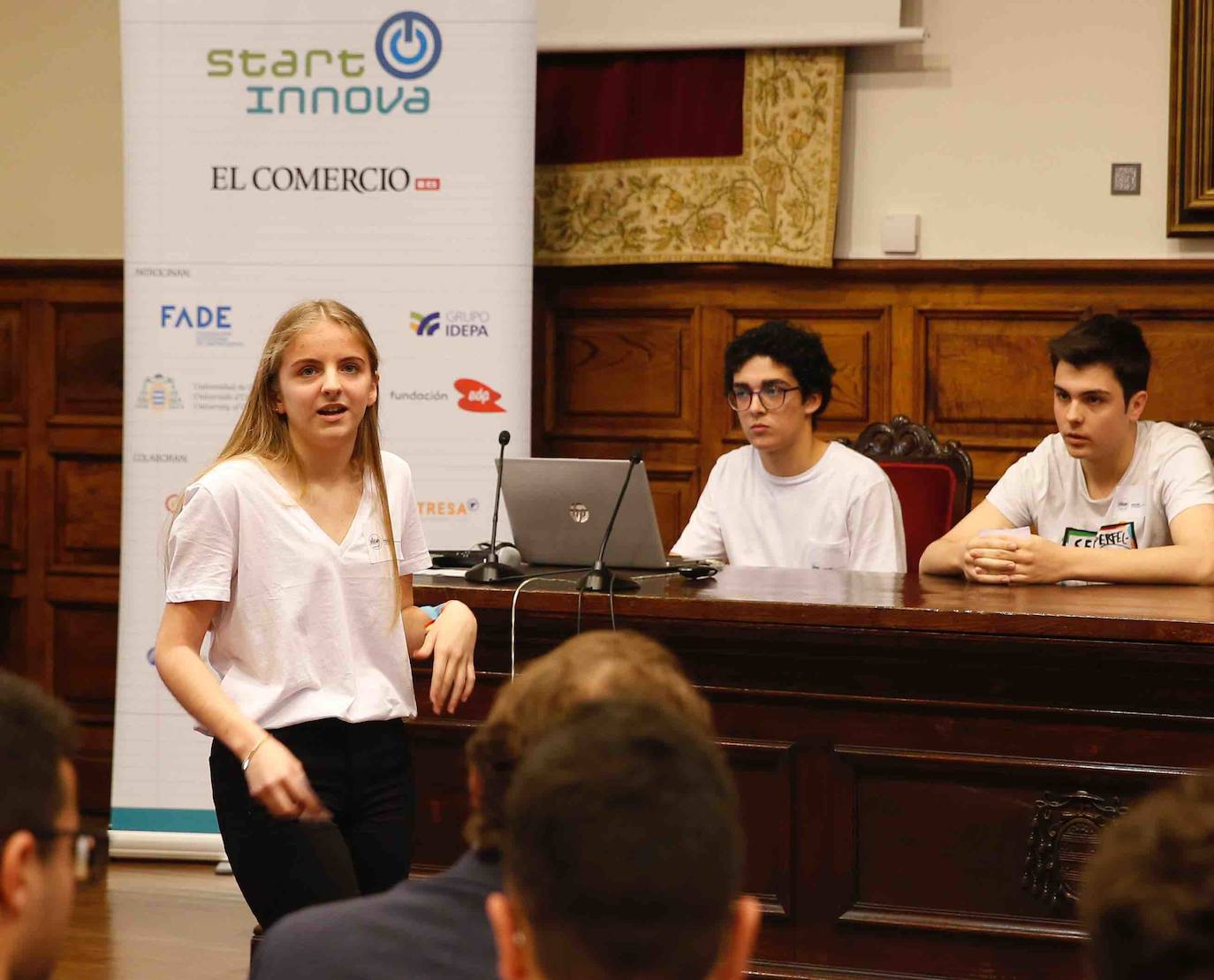 El programa de fomento de la cultura emprendedora organizado por EL COMERCIO selecciona a los ganadores de su séptima edición en el Edificio Histórico de la Universidad de Oviedo