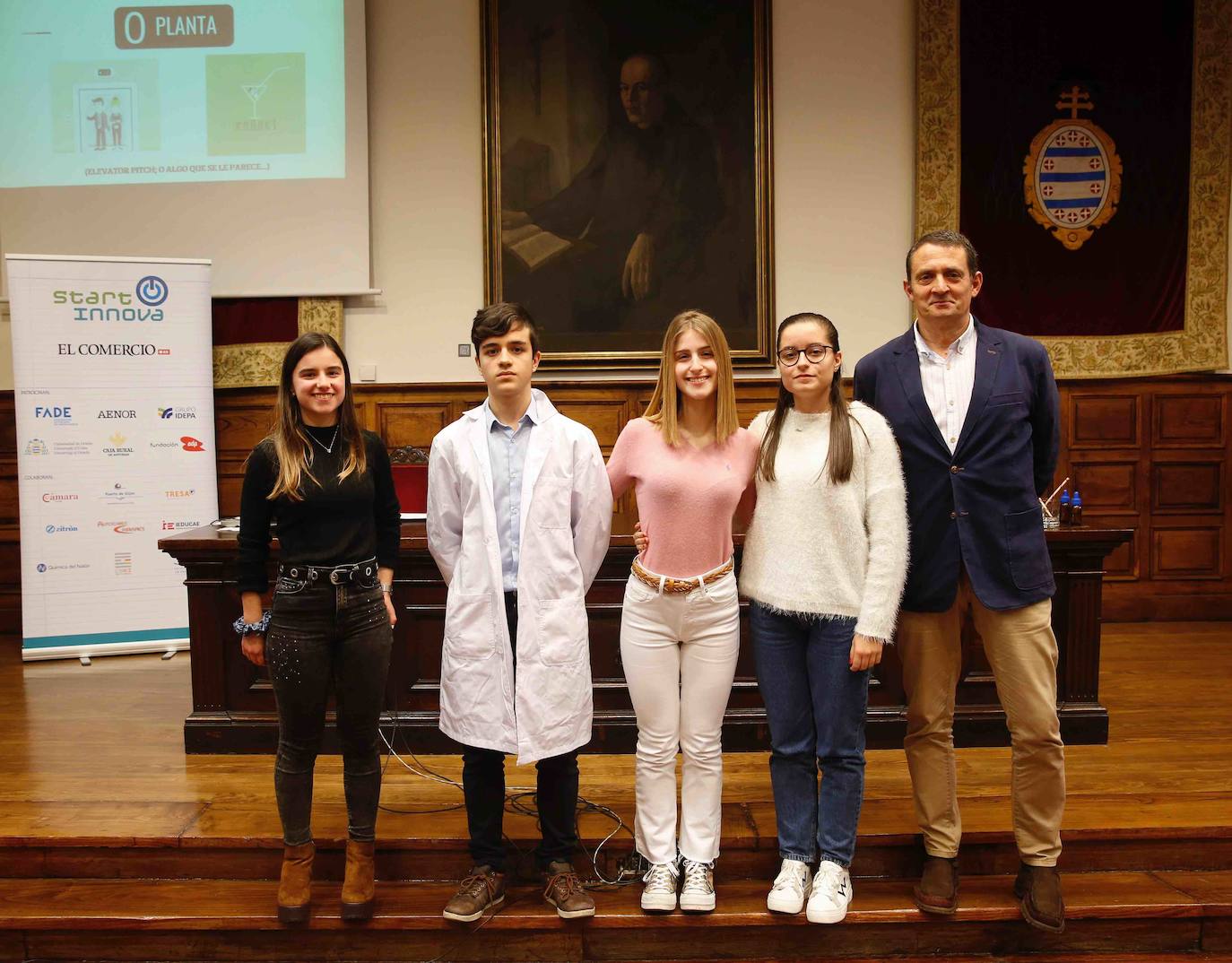 El programa de fomento de la cultura emprendedora organizado por EL COMERCIO selecciona a los ganadores de su séptima edición en el Edificio Histórico de la Universidad de Oviedo