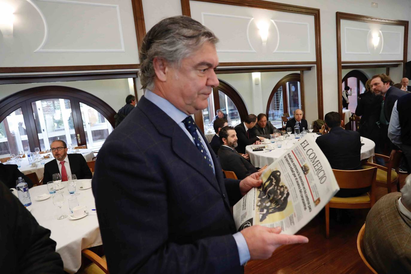 El presidente de la Confederación Española de Organizaciones Empresariales (CEOE) participa en la jornada 'Retos y oportunidades de las empresas ante el nuevo ciclo', organizada por EL COMERCIO y Liberbank