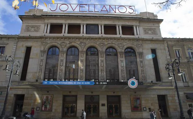 Fachada del Teatro Jovellanos de Gijón. 