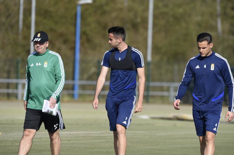 Las imágenes del entrenamiento del equipo azul.
