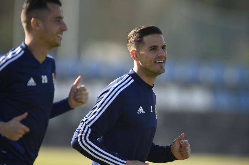 Las imágenes del entrenamiento del equipo azul.