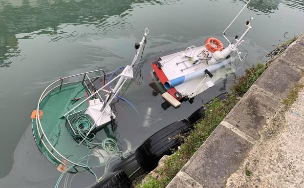 El barco Virgen de Guía, hundido. 