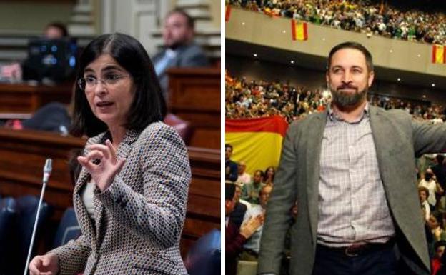 La ministra de Política Territorial, Carolina Darias, y Santiago Abascal, positivos en coronavirus