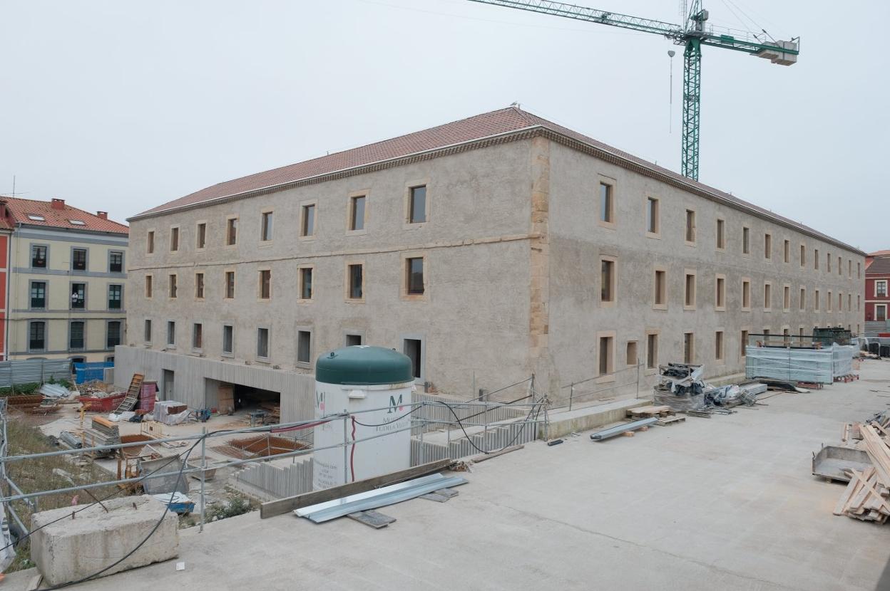 Trabajos de consolidación del edificio de Tabacalera. 