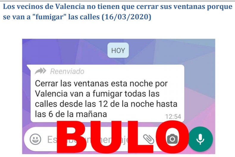 No, los vecinos de Valencia no tienen que cerrar las ventanas porque van a fumigar las calles. 
