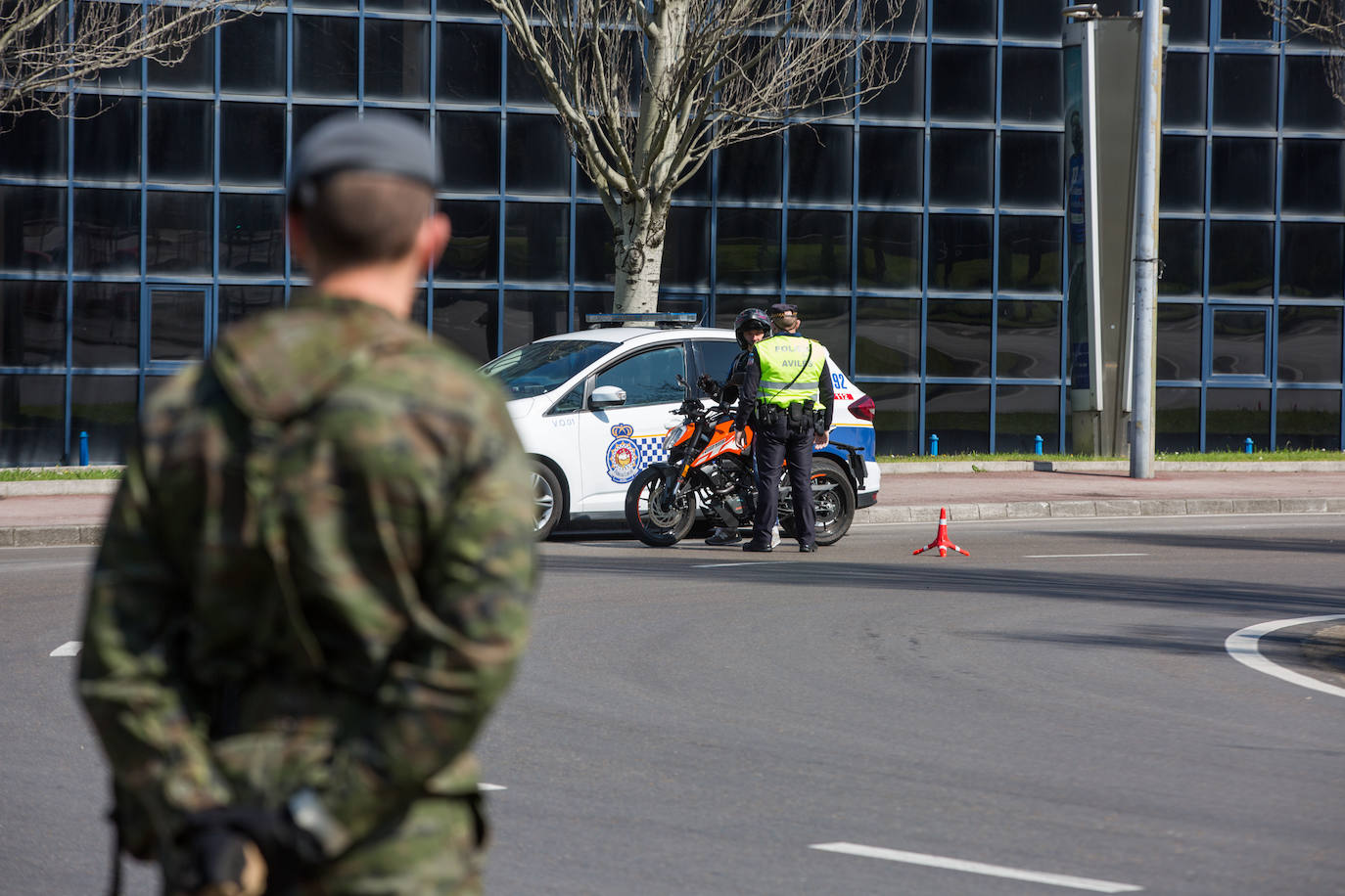 Militares desplegados en Asturias para reforzar la seguridad durante el Estado de Alarma