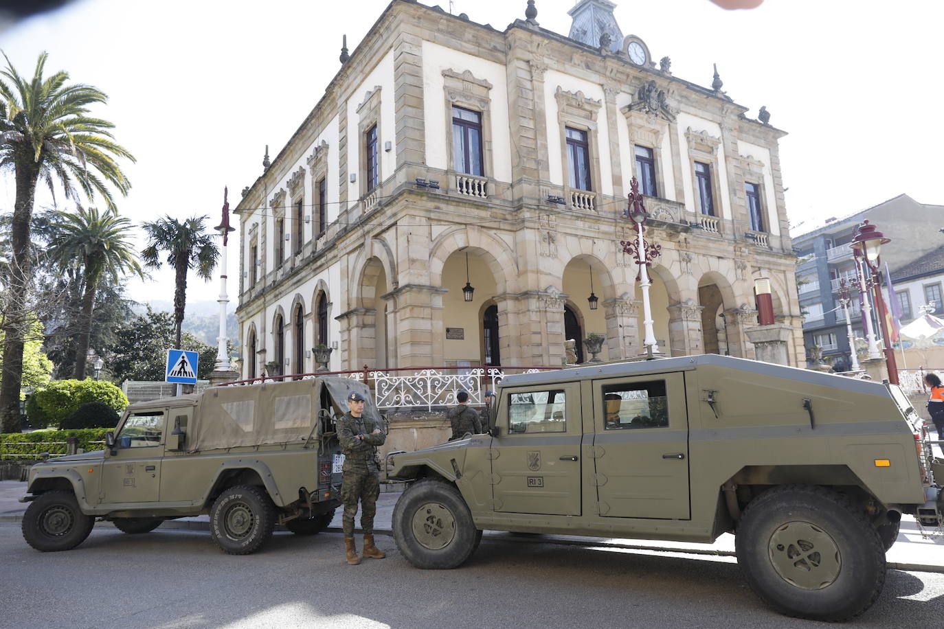 Militares desplegados en Asturias para reforzar la seguridad durante el Estado de Alarma